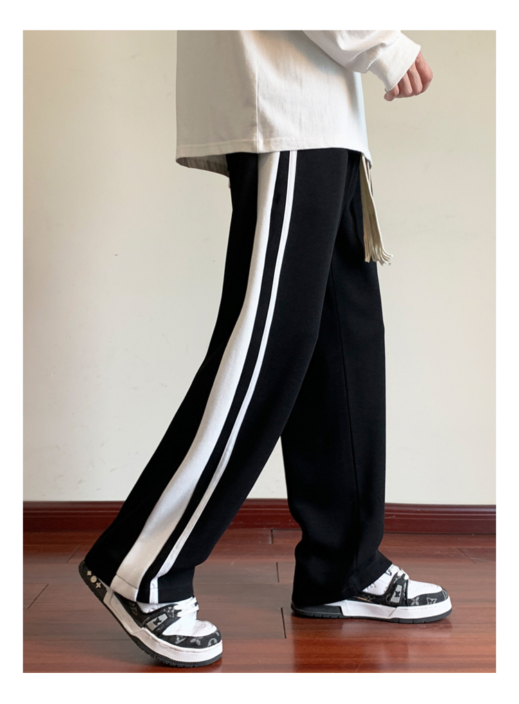 2025春秋情侣款条纹直筒休闲裤【宽松款】