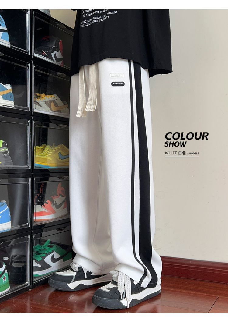 2025春秋情侣款条纹直筒休闲裤【宽松款】