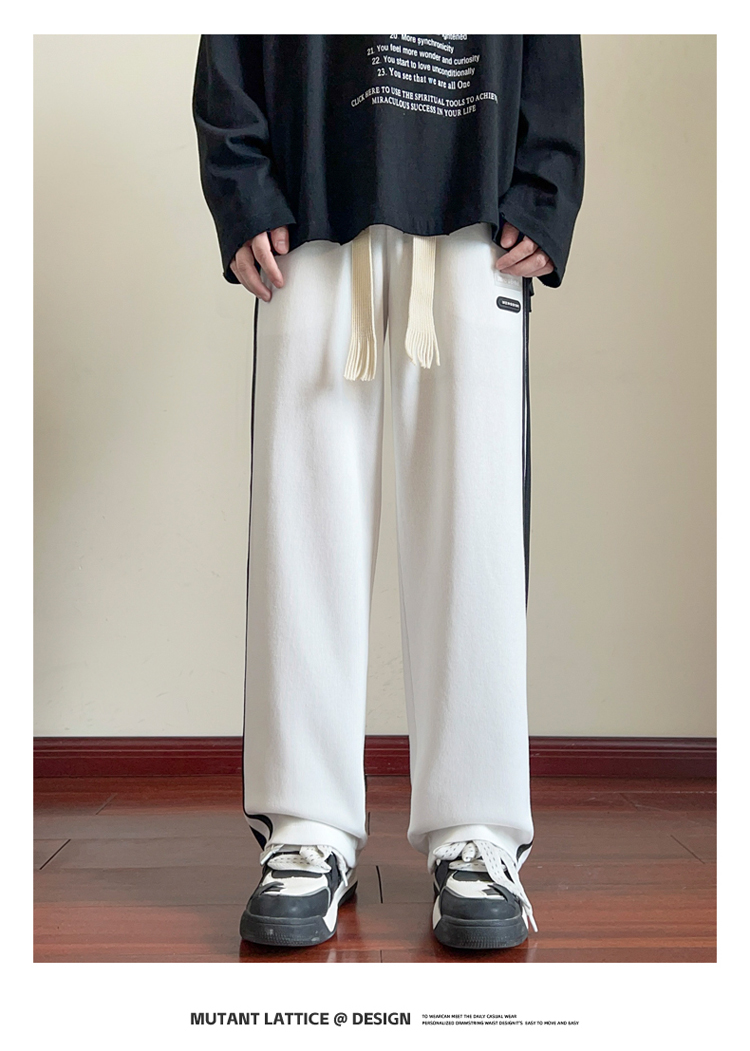 2025春秋情侣款条纹直筒休闲裤【宽松款】