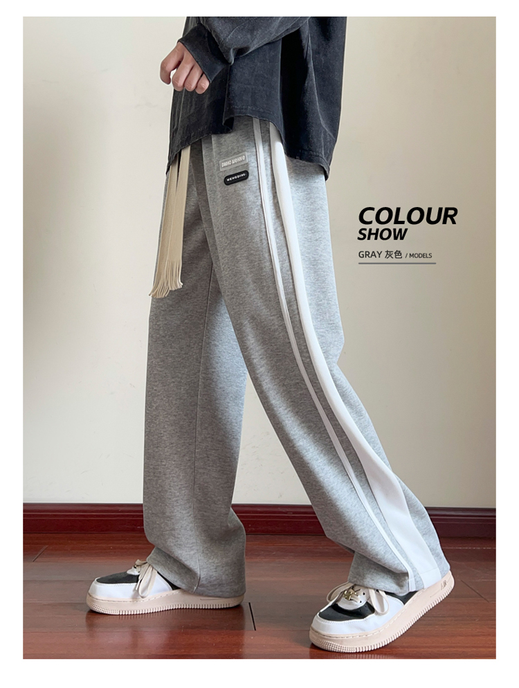 2025春秋情侣款条纹直筒休闲裤【宽松款】