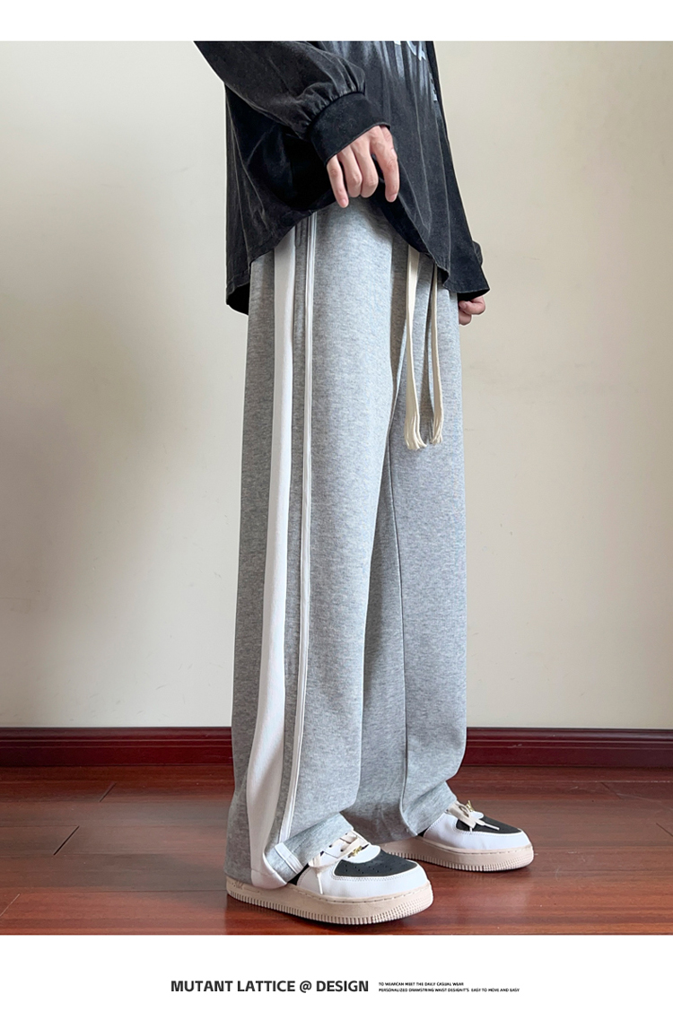 2025春秋情侣款条纹直筒休闲裤【宽松款】