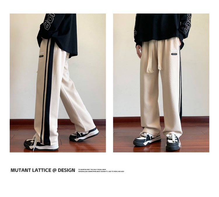 2025春秋情侣款条纹直筒休闲裤【宽松款】