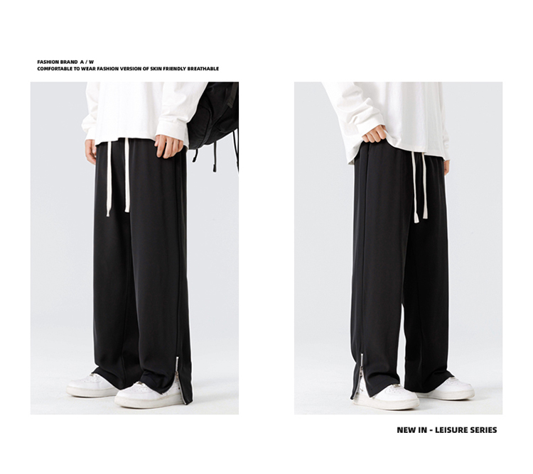 2025秋冬情侣款拉链裤脚休闲裤【宽松款】