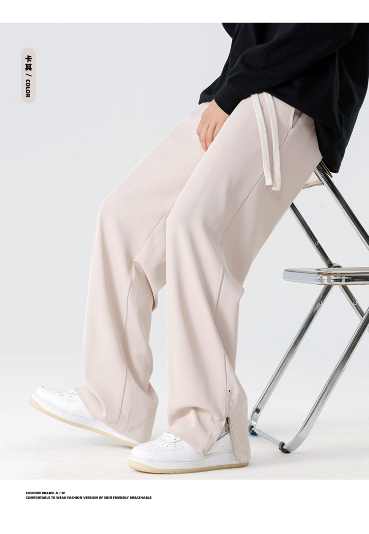 2025秋冬情侣款拉链裤脚休闲裤【宽松款】