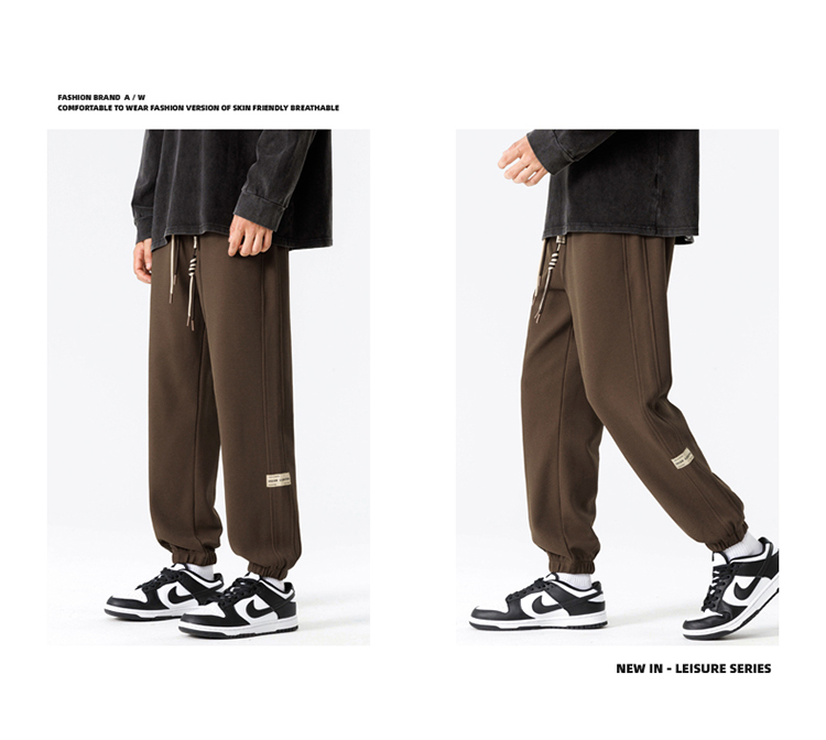 2025春秋情侣款条纹束脚休闲裤【宽松款】