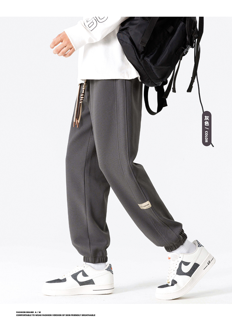 2025春秋情侣款条纹束脚休闲裤【宽松款】