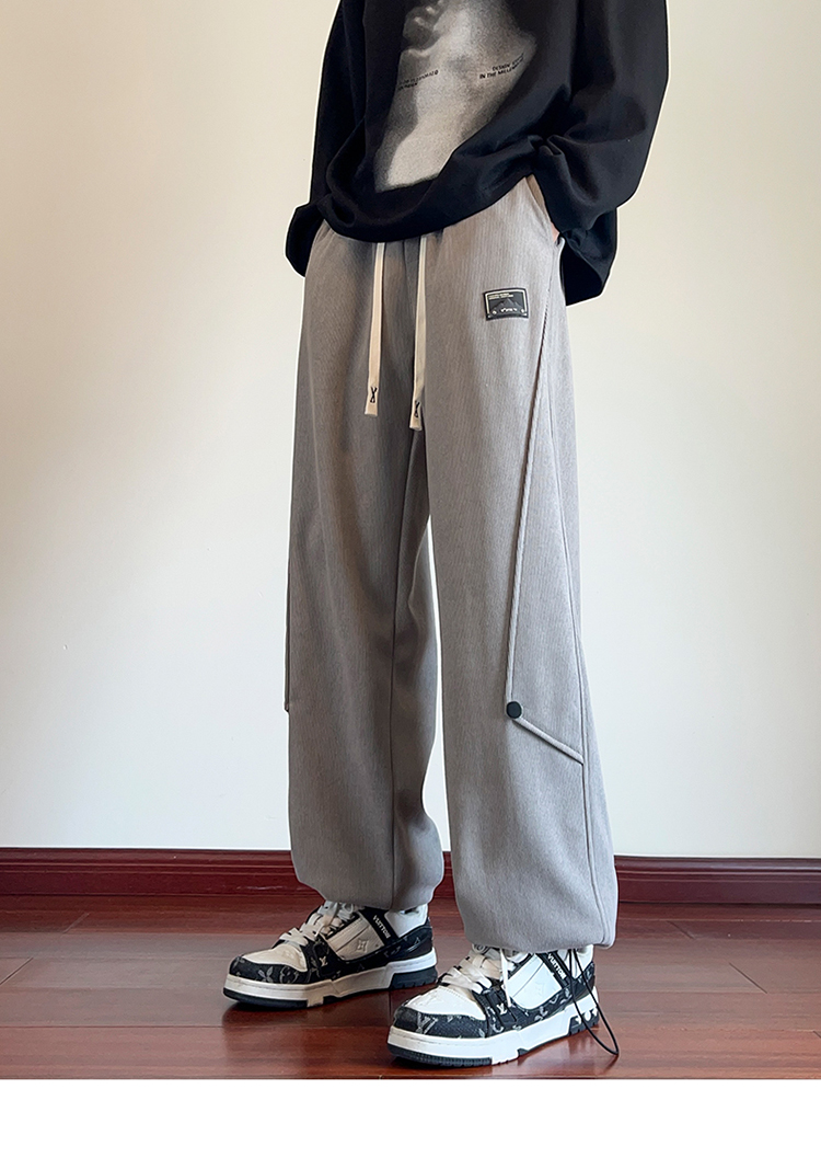 2025春秋情侣款裤脚松紧带休闲裤【宽松款】