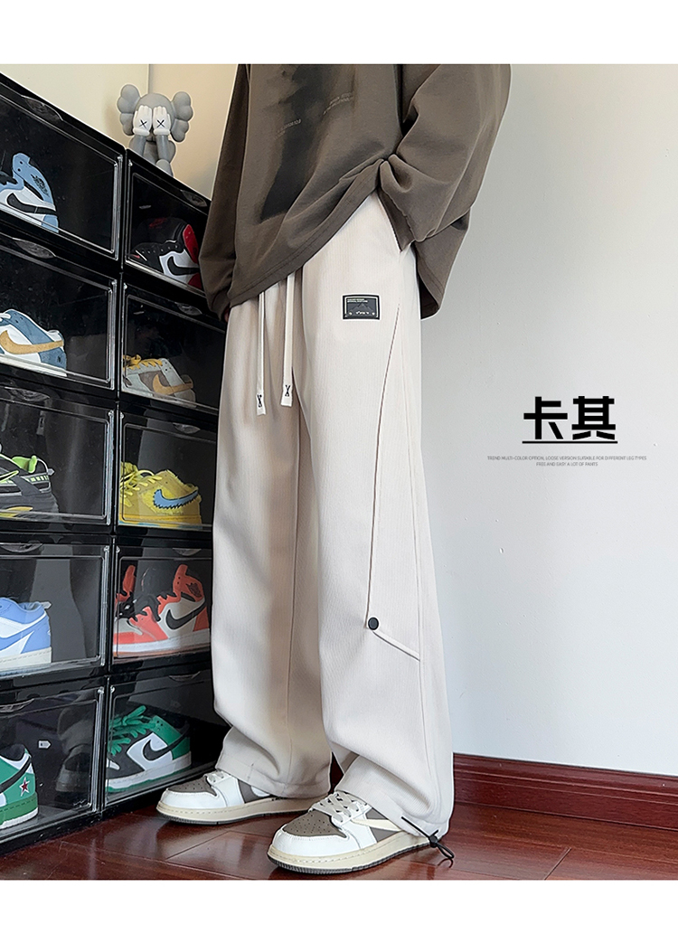 2025春秋情侣款裤脚松紧带休闲裤【宽松款】