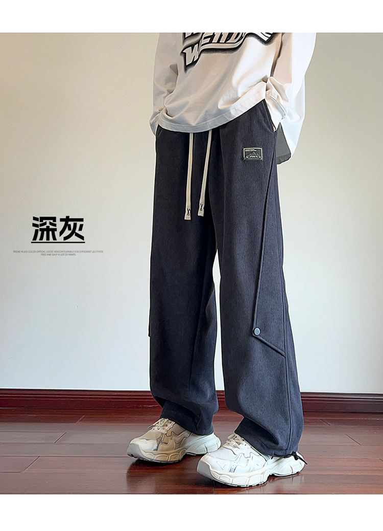 2025春秋情侣款裤脚松紧带休闲裤【宽松款】