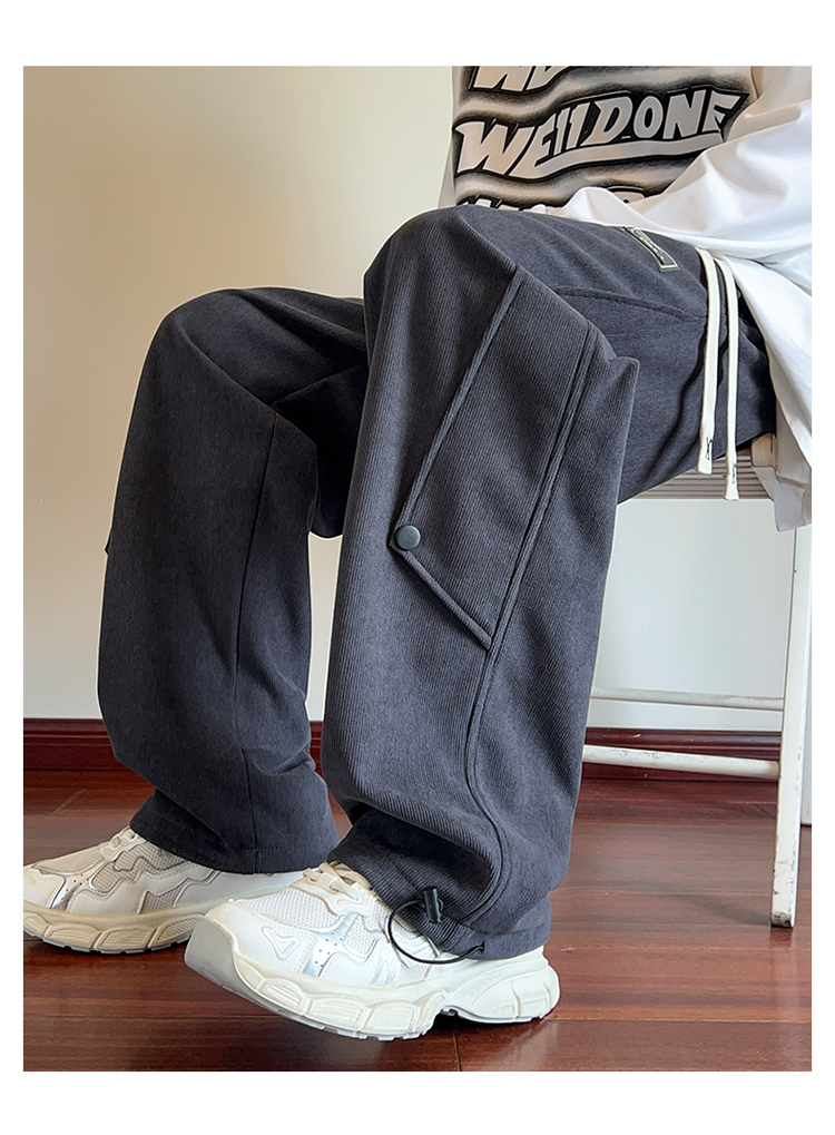 2025春秋情侣款裤脚松紧带休闲裤【宽松款】