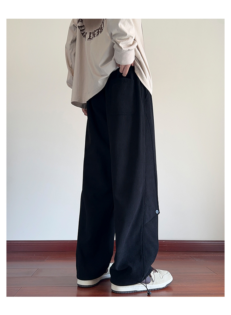 2025春秋情侣款裤脚松紧带休闲裤【宽松款】