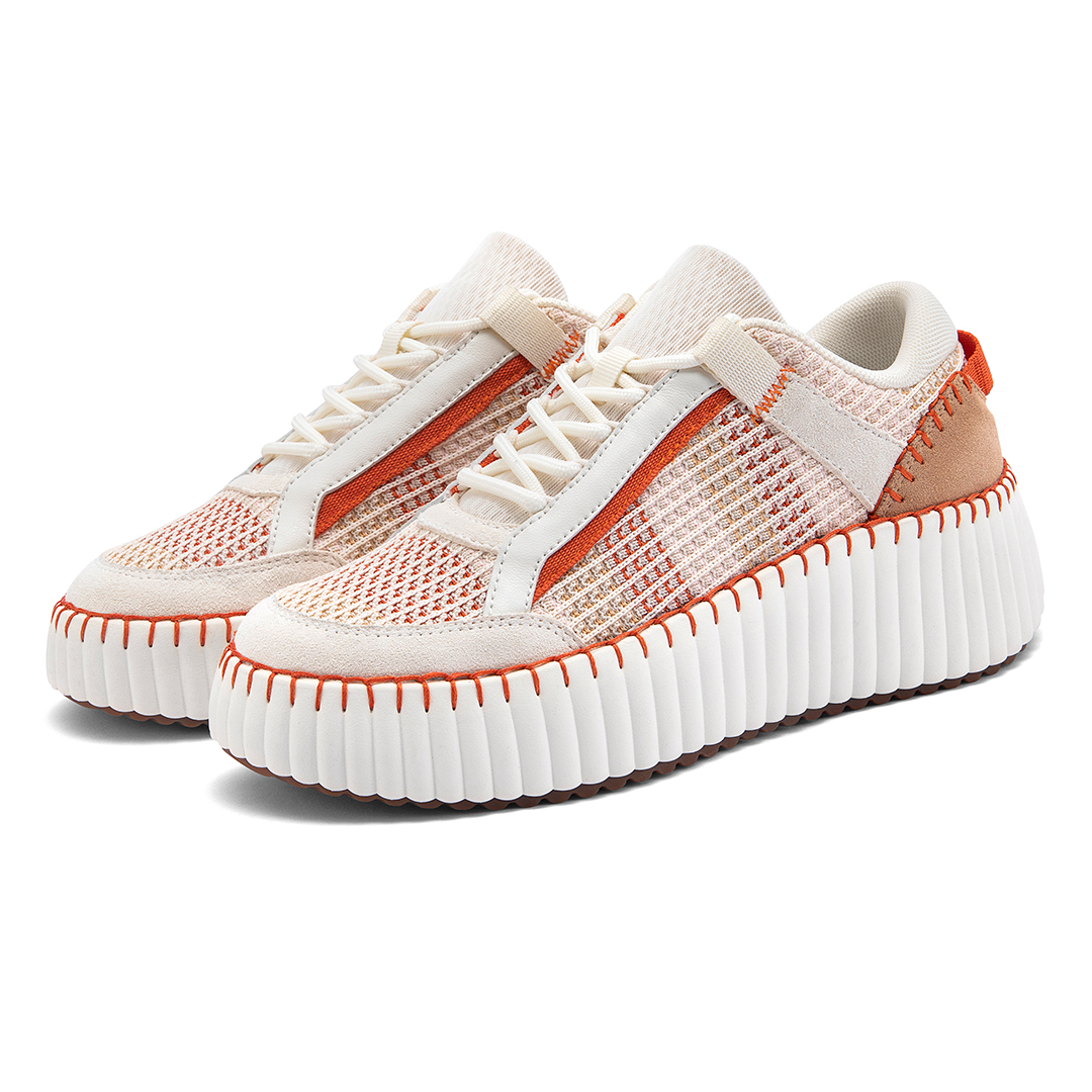 2025女款针织撞色休闲鞋