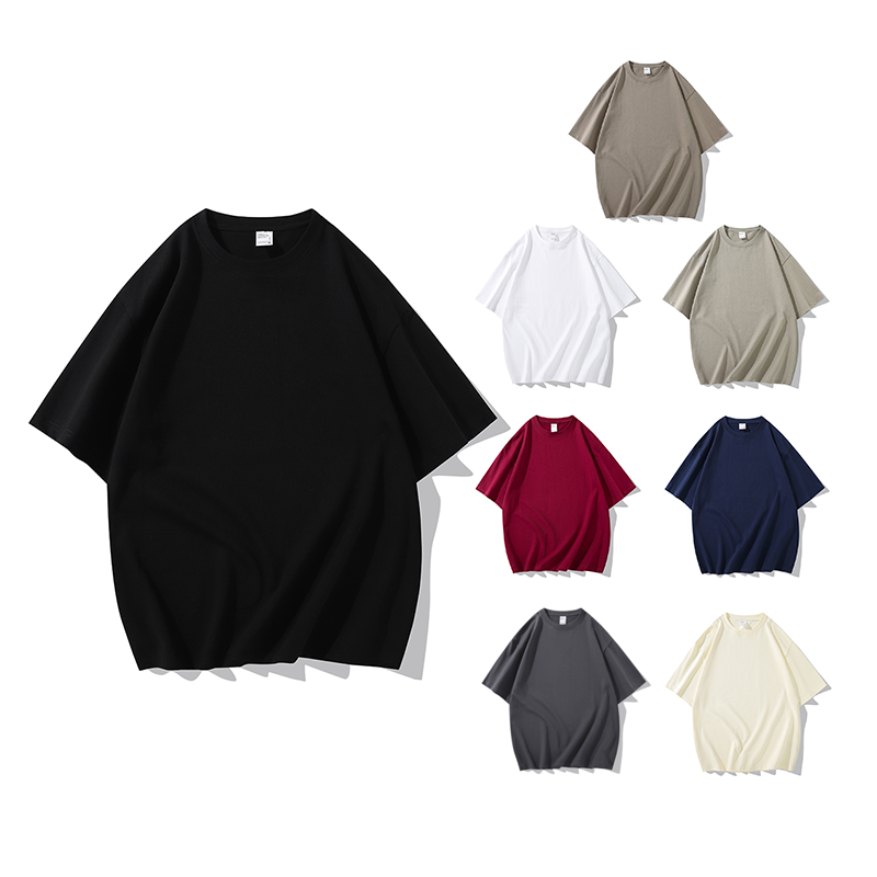 2025夏季情侣T恤320克新疆长绒棉100%【高克重落肩款】