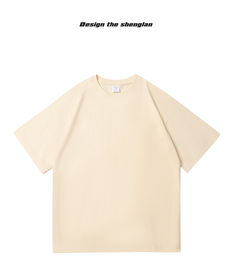 2025夏季情侣T恤220克精梳纯棉100%【落肩款】