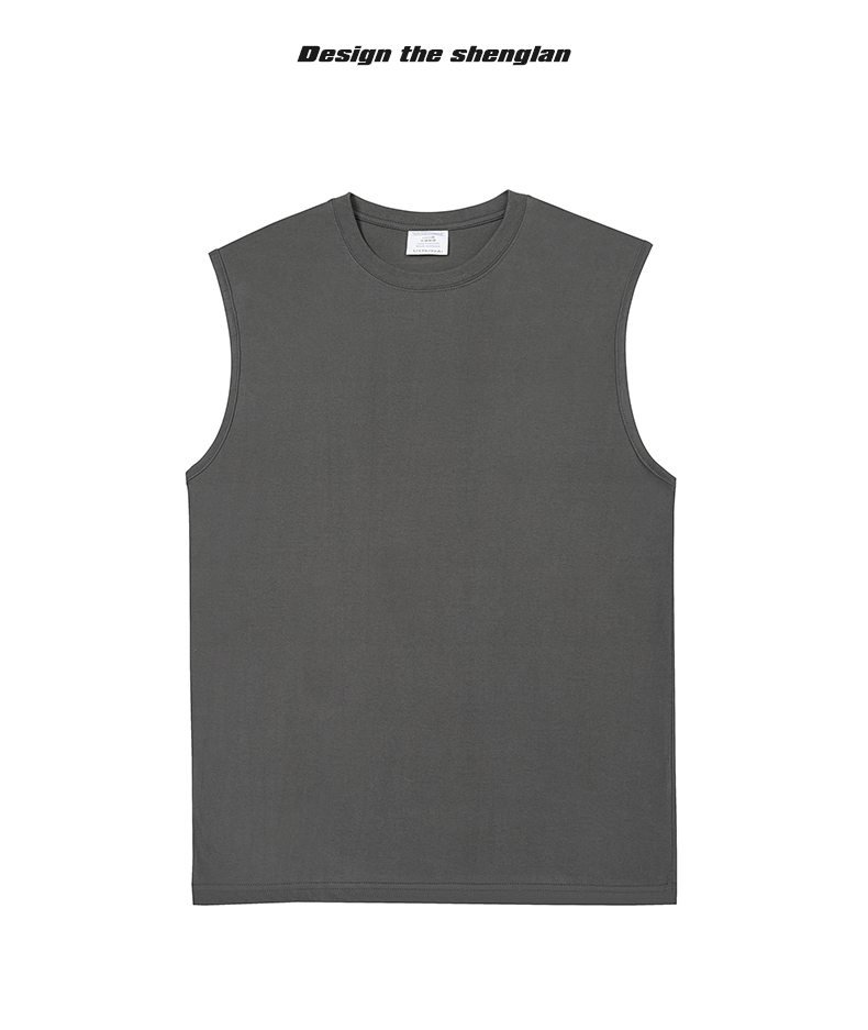 2025夏季男款背心220克纯棉100%