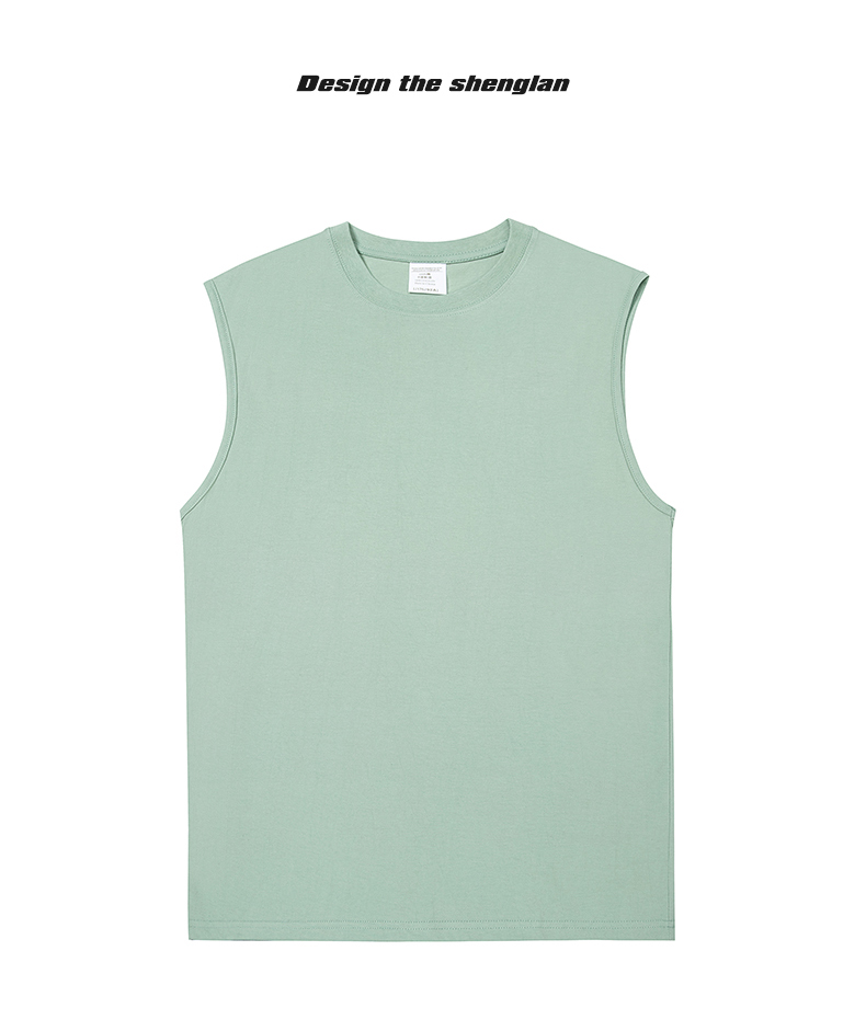 2025夏季男款背心220克纯棉100%