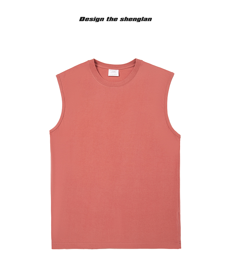 2025夏季男款背心220克纯棉100%