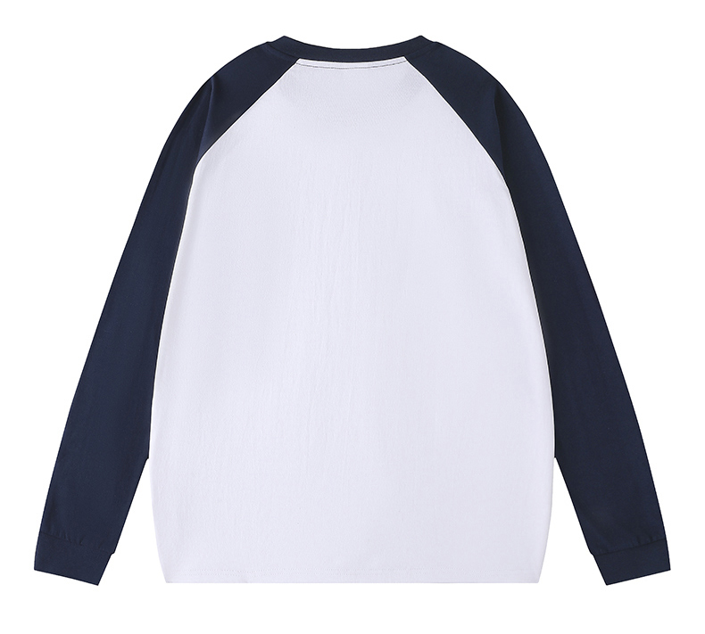 2025秋冬情侣款长袖T恤260克纯棉100%【多色拼接宽松款】