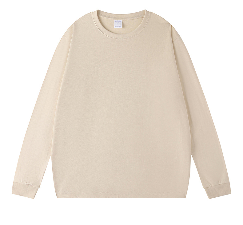 2025秋冬情侣款长袖T恤260克纯棉100%【多色宽松款】