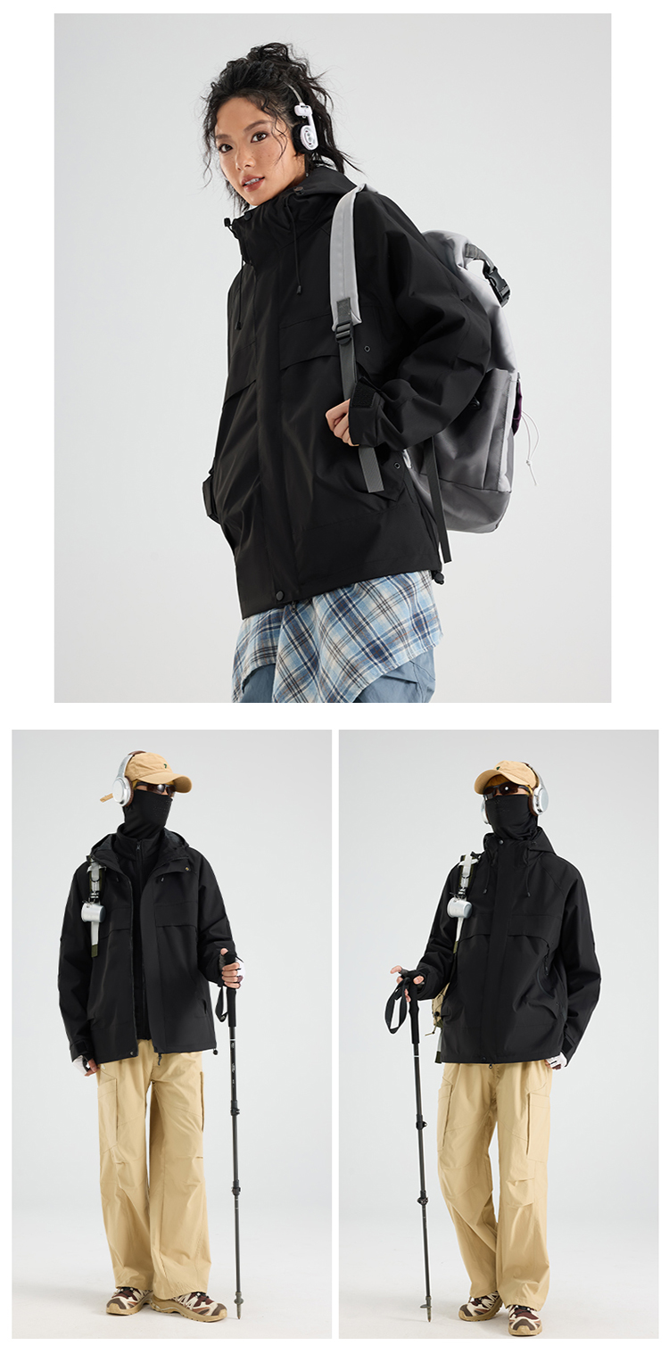 2025秋冬情侣款三合一冲锋衣两件套【26666外壳】