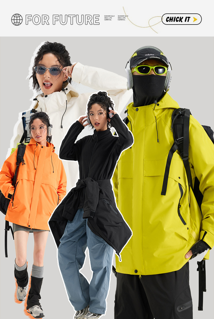 2025秋冬情侣款三合一冲锋衣两件套【26666外壳】