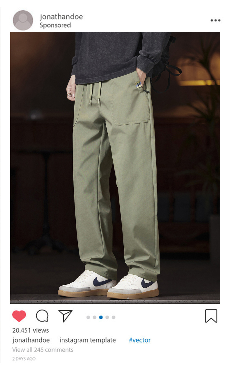 2025秋冬情侣款透气防泼水休闲裤