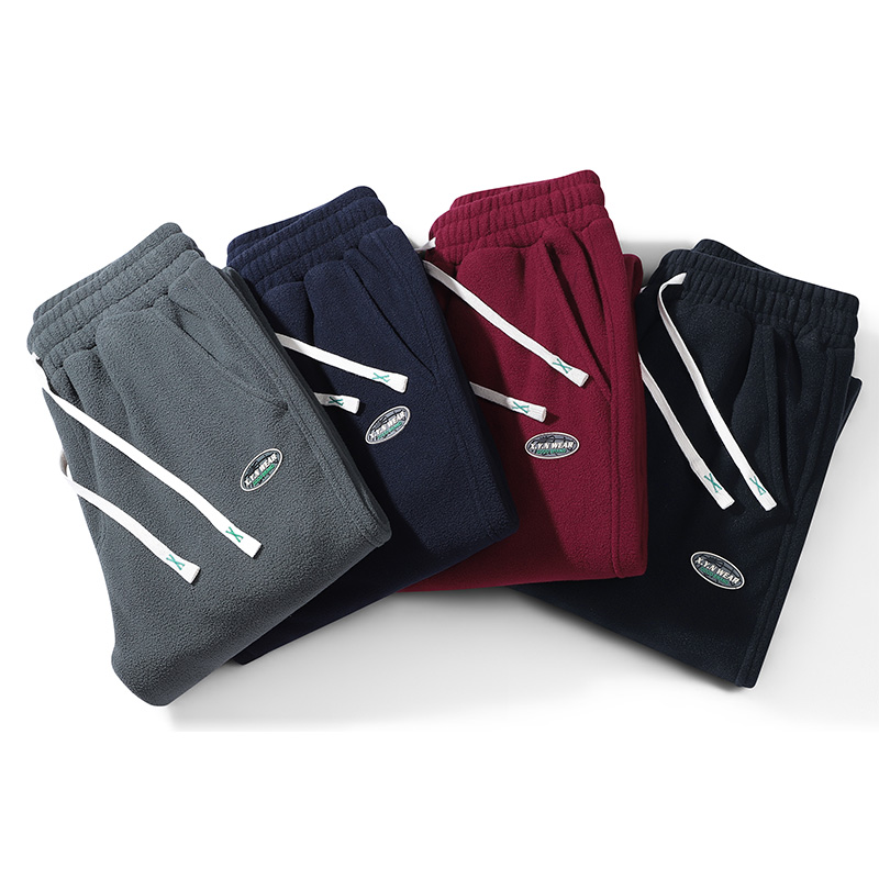 2025秋冬情侣款大码超细抓绒双面摇粒绒休闲裤子